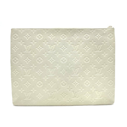 LOUIS VUITTON Clutch bag M67462 Taurillon Clemence white Taurillon Clemence Monogram Pochette A4 mens Used Authentic