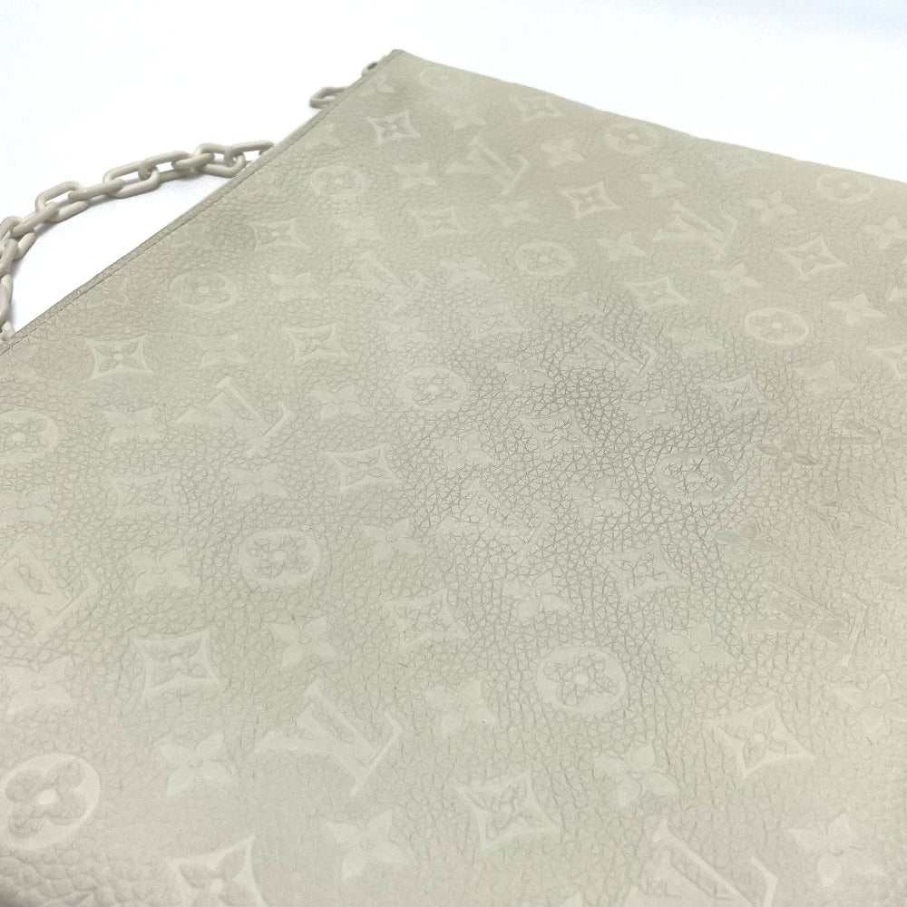 LOUIS VUITTON Clutch bag M67462 Taurillon Clemence white Taurillon Clemence Monogram Pochette A4 mens Used Authentic