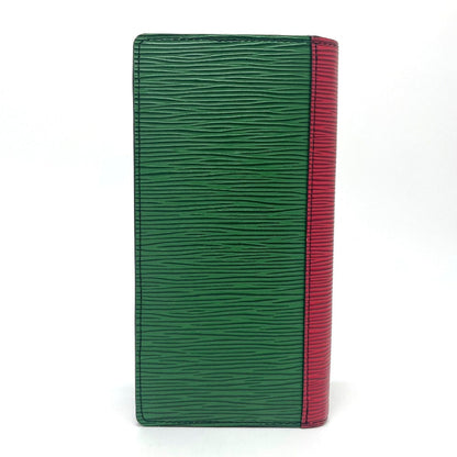 LOUIS VUITTON Long Wallet Purse M68718 Epi Leather Blue x red x green Epi Portefeuille Brother NM Women(Unisex) Used Authentic