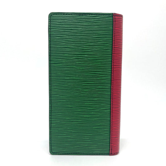 LOUIS VUITTON Long Wallet Purse M68718 Epi Leather Blue x red x green Epi Portefeuille Brother NM Women(Unisex) Used Authentic