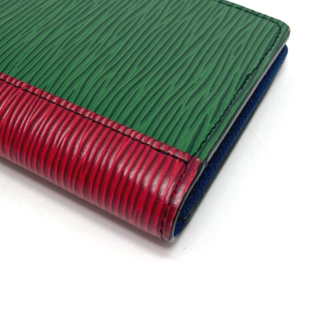 LOUIS VUITTON Long Wallet Purse M68718 Epi Leather Blue x red x green Epi Portefeuille Brother NM Women(Unisex) Used Authentic