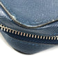 LOUIS VUITTON Long Wallet Purse M42098 Taiga Leather Blue type Taiga Zippy XL mens Used Authentic