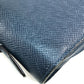 LOUIS VUITTON Long Wallet Purse M42098 Taiga Leather Blue type Taiga Zippy XL mens Used Authentic