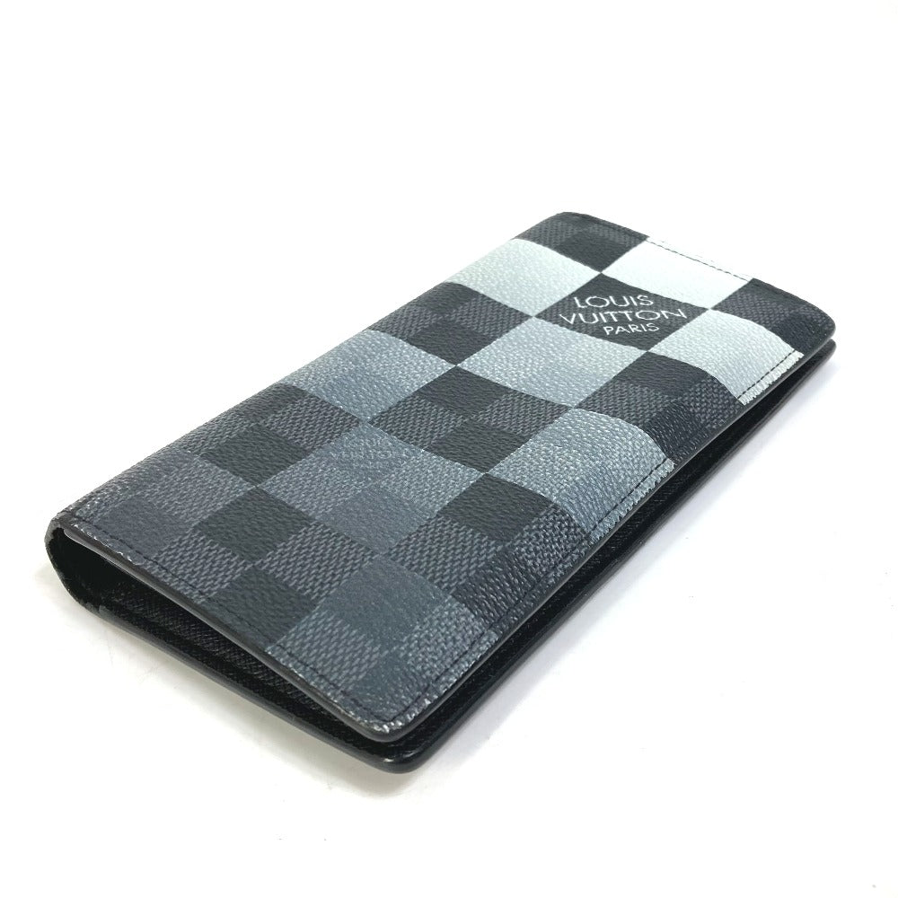 LOUIS VUITTON Long Wallet Purse N40415 PVC, Leather, Damier Graphite Canvas black Portefeuille Blaza NM mens Used Authentic