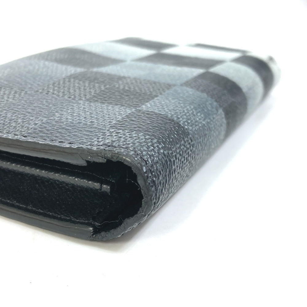 LOUIS VUITTON Long Wallet Purse N40415 PVC, Leather, Damier Graphite Canvas black Portefeuille Blaza NM mens Used Authentic