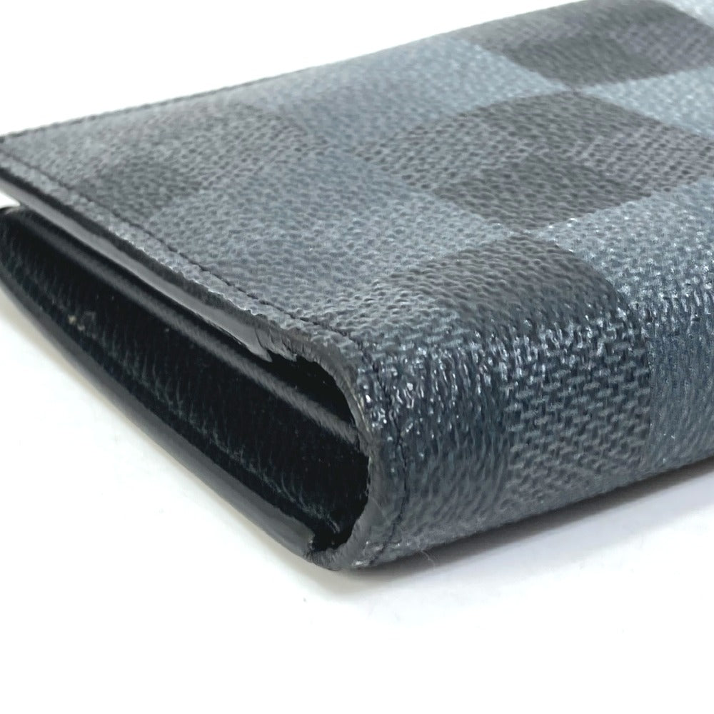LOUIS VUITTON Long Wallet Purse N40415 PVC, Leather, Damier Graphite Canvas black Portefeuille Blaza NM mens Used Authentic
