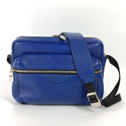 LOUIS VUITTON Shoulder Bag M33437 Taiga Leather blue Taiga Outdoor messenger PM unisex(Unisex) Used Authentic