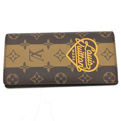 LOUIS VUITTON Long Wallet Purse M81008  Monogram canvas Brown Monogram NIGO collaboration Portefeuille Brazza mens Used Authentic