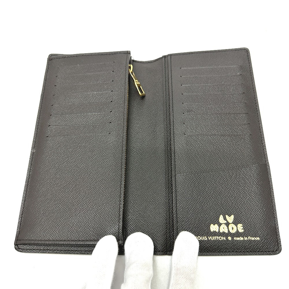 LOUIS VUITTON Long Wallet Purse M81008  Monogram canvas Brown Monogram NIGO collaboration Portefeuille Brazza mens Used Authentic
