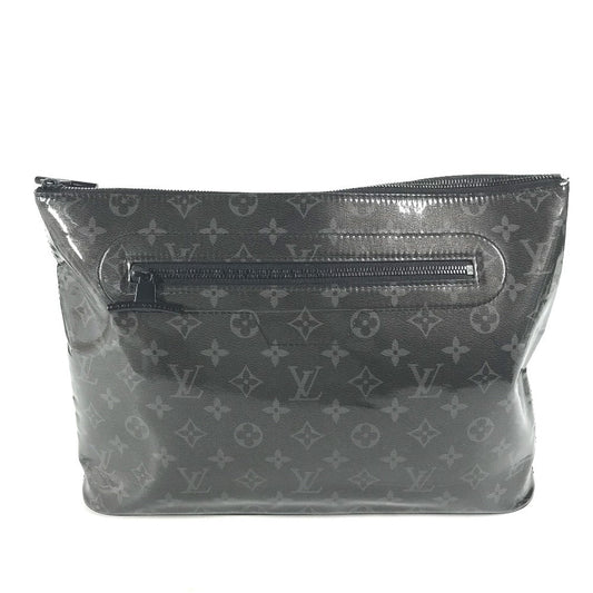 LOUIS VUITTON Clutch bag M63373 Plastics, Leather black Monogram Eclipse Glaze, Japan, Tokyo, Shinjuku Isetan Exclusive Pochette Cosmos mens Used Authentic