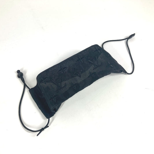 LOUIS VUITTON Pouch M77147 polyester black monogram mesh Mask Covers & Masks unisex(Unisex) Used Authentic
