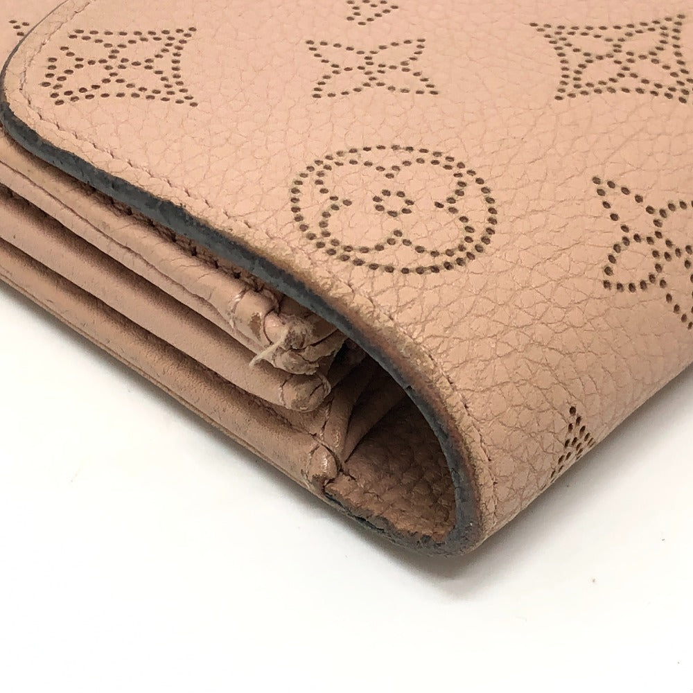 LOUIS VUITTON Long Wallet Purse M60145 monogram mahina leather pink Monogram Mahina Portefeuille Iris