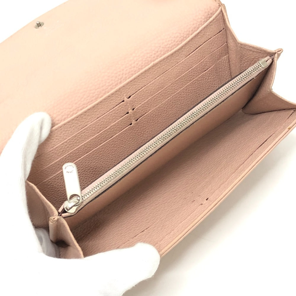 LOUIS VUITTON Long Wallet Purse M60145 monogram mahina leather pink Monogram Mahina Portefeuille Iris