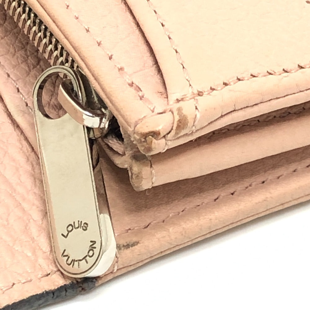 LOUIS VUITTON Long Wallet Purse M60145 monogram mahina leather pink Monogram Mahina Portefeuille Iris