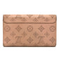 LOUIS VUITTON Long Wallet Purse M60145 monogram mahina leather pink Monogram Mahina Portefeuille Iris