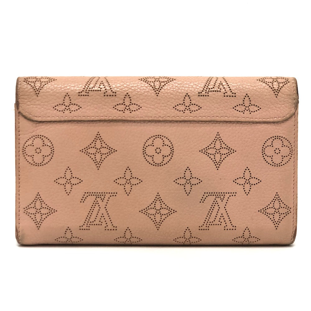 LOUIS VUITTON Long Wallet Purse M60145 monogram mahina leather pink Monogram Mahina Portefeuille Iris