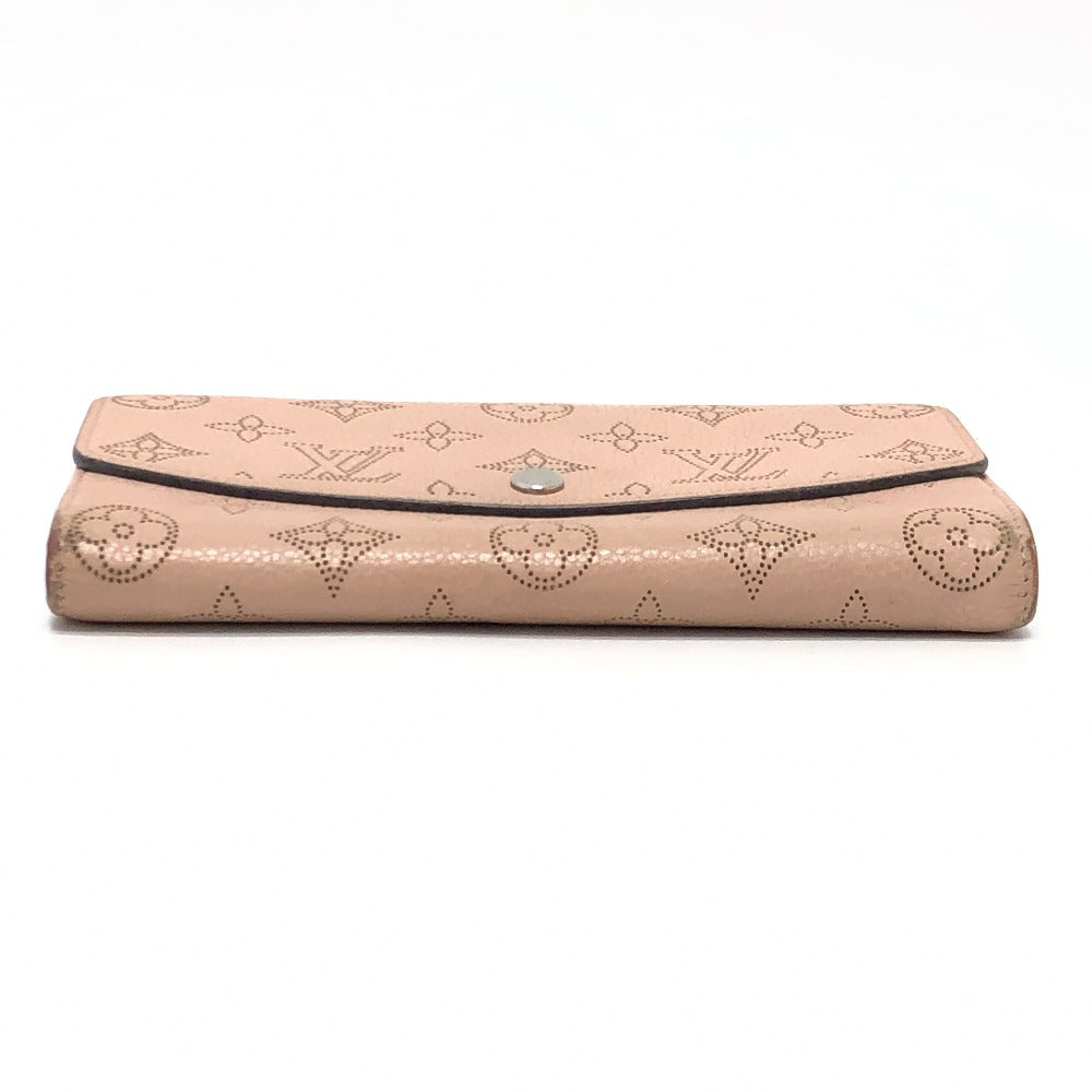 LOUIS VUITTON Long Wallet Purse M60145 monogram mahina leather pink Monogram Mahina Portefeuille Iris
