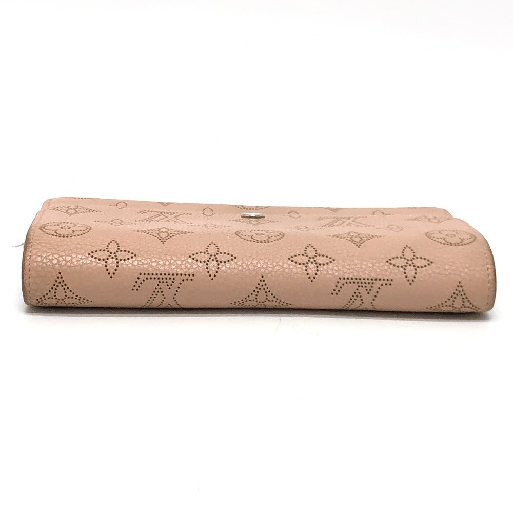 LOUIS VUITTON Long Wallet Purse M60145 monogram mahina leather pink Monogram Mahina Portefeuille Iris