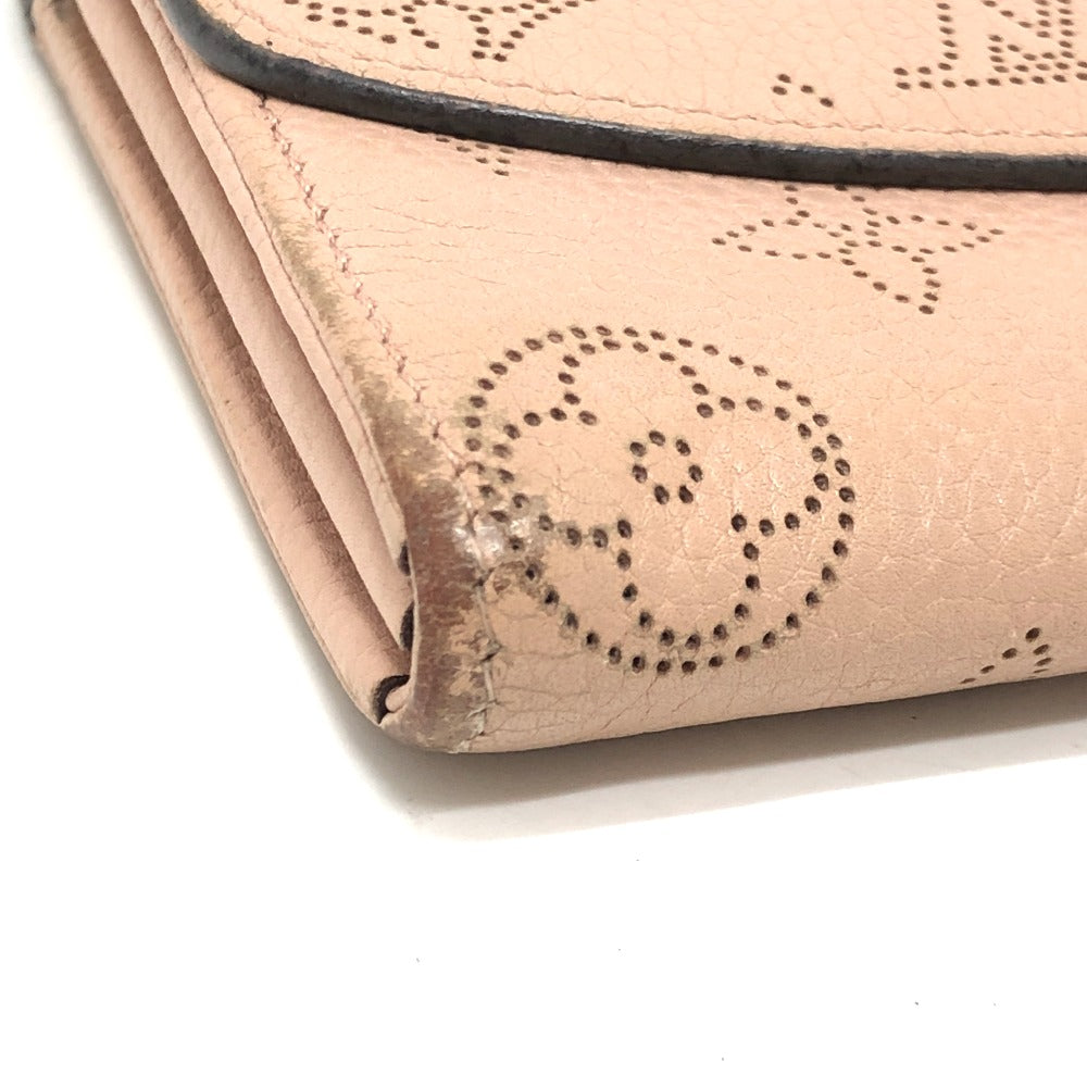 LOUIS VUITTON Long Wallet Purse M60145 monogram mahina leather pink Monogram Mahina Portefeuille Iris