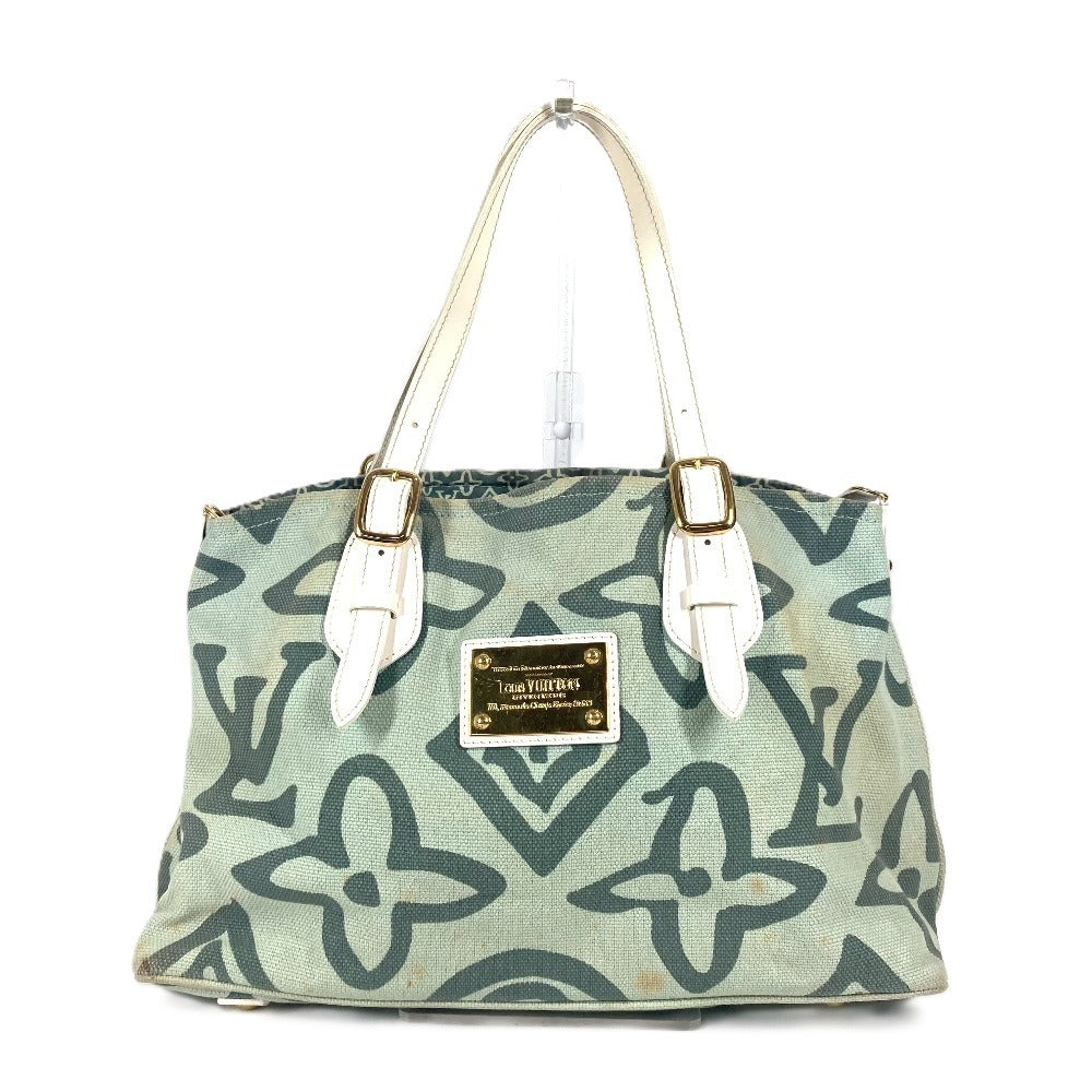LOUIS VUITTON Shoulder Bag M95678 Canvas / leather green Cruise line Taicienne PM Women Used Authentic