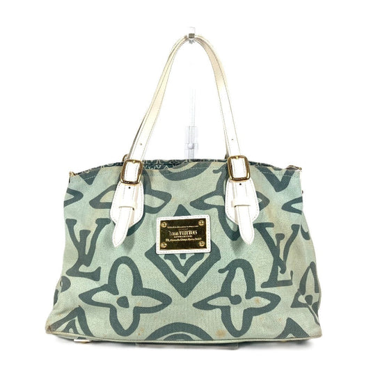 LOUIS VUITTON Shoulder Bag M95678 Canvas / leather green Cruise line Taicienne PM Women Used Authentic