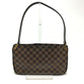 LOUIS VUITTON Shoulder Bag N51129 Damier canvas Brown Damier Aubagne Women Used Authentic