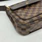 LOUIS VUITTON Shoulder Bag N51129 Damier canvas Brown Damier Aubagne Women Used Authentic