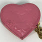 LOUIS VUITTON Coin case M90496  Monogram Vernis pink Monogram Vernis Porto Monecourt Heart Women Used Authentic