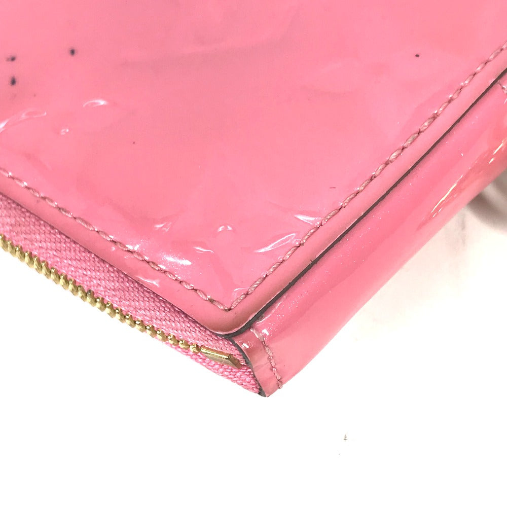 LOUIS VUITTON Coin case M90496  Monogram Vernis pink Monogram Vernis Porto Monecourt Heart Women Used Authentic