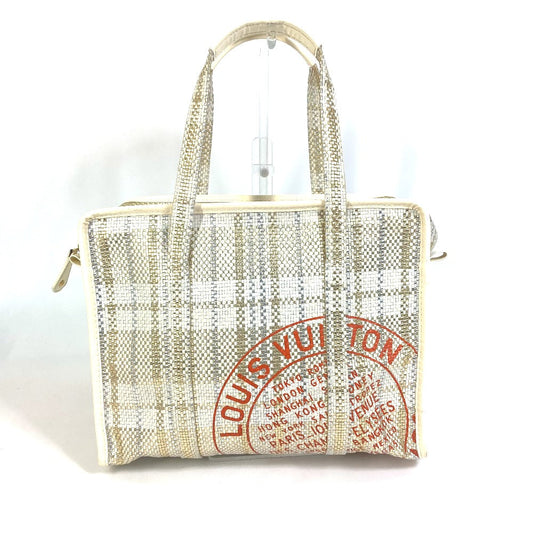 LOUIS VUITTON Handbag M95416 Leather / patent leather Beige off-white street shopper PM Tote Bag Women Used Authentic