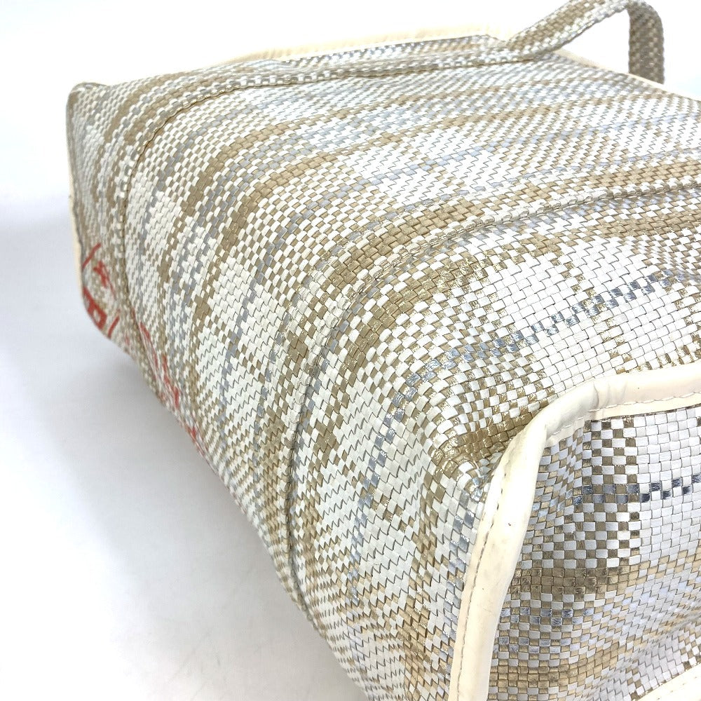 LOUIS VUITTON Handbag M95416 Leather / patent leather Beige off-white street shopper PM Tote Bag Women Used Authentic