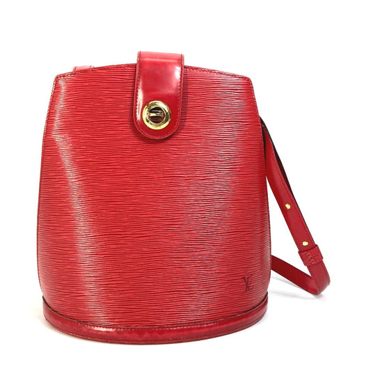 LOUIS VUITTON Shoulder Bag M52257 Epi Leather Red Epi Cluny Women Used Authentic