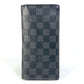 LOUIS VUITTON Long Wallet Purse N62655 Damier Grafitto Canvas black Damier Grafitte Portefeuille Brazza mens Used Authentic