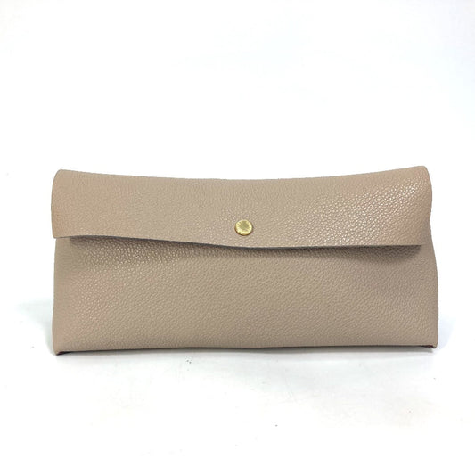 LOUIS VUITTON Pouch M61477 leather beige pouch with flap Pochette Rivet GM Women Used Authentic