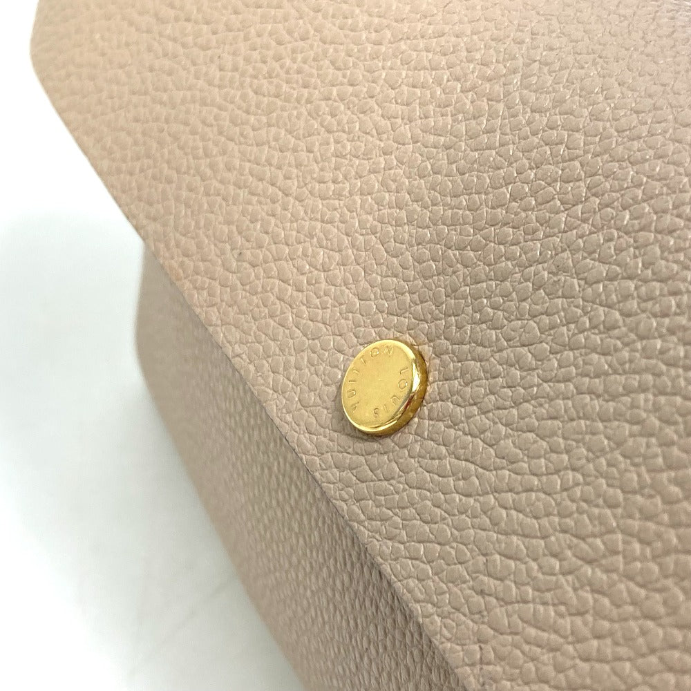 LOUIS VUITTON Pouch M61477 leather beige pouch with flap Pochette Rivet GM Women Used Authentic