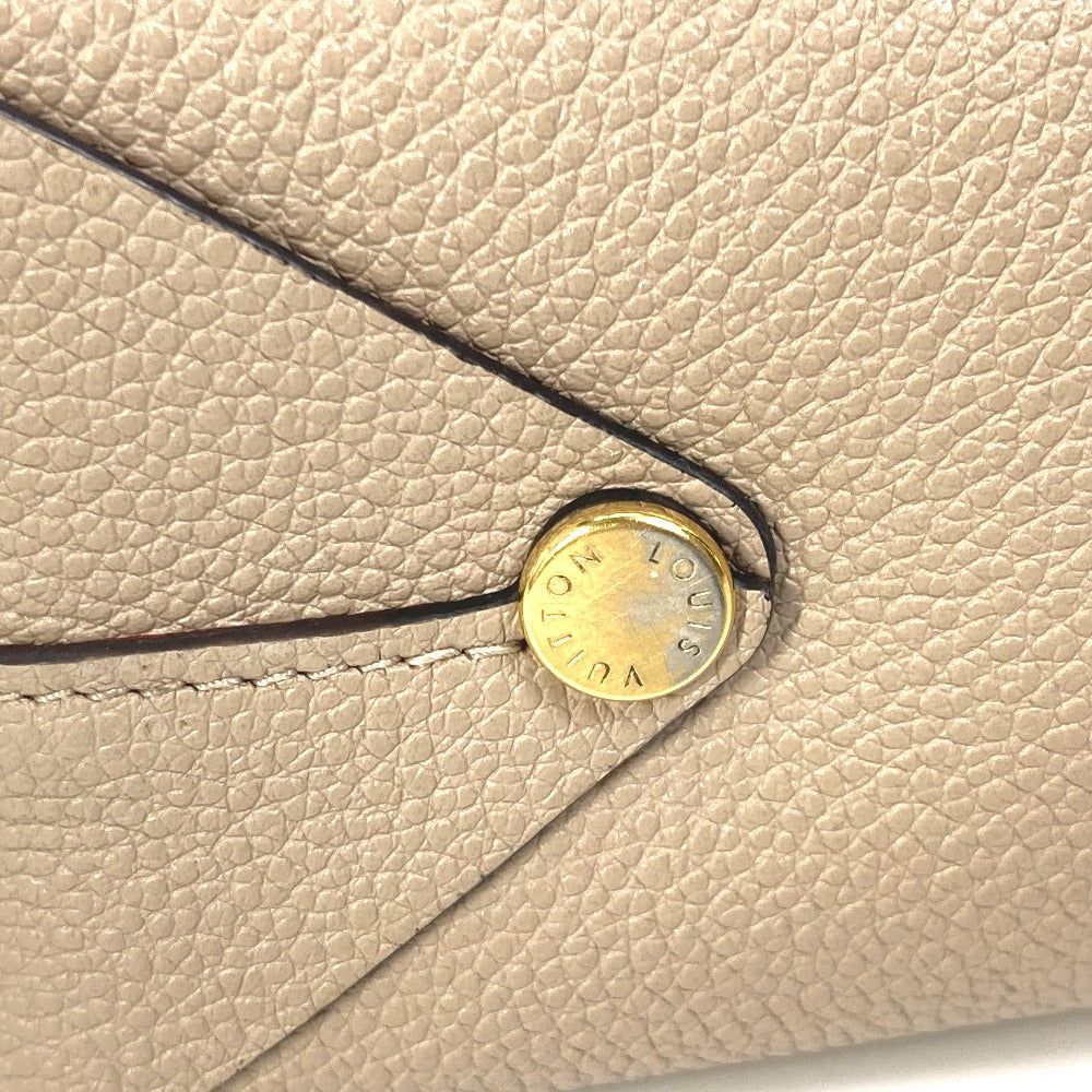 LOUIS VUITTON Pouch M61477 leather beige pouch with flap Pochette Rivet GM Women Used Authentic