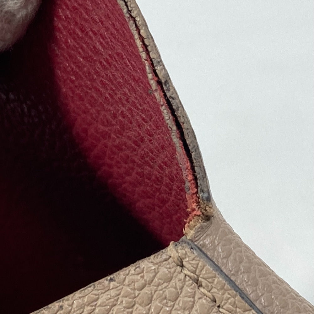 LOUIS VUITTON Pouch M61477 leather beige pouch with flap Pochette Rivet GM Women Used Authentic