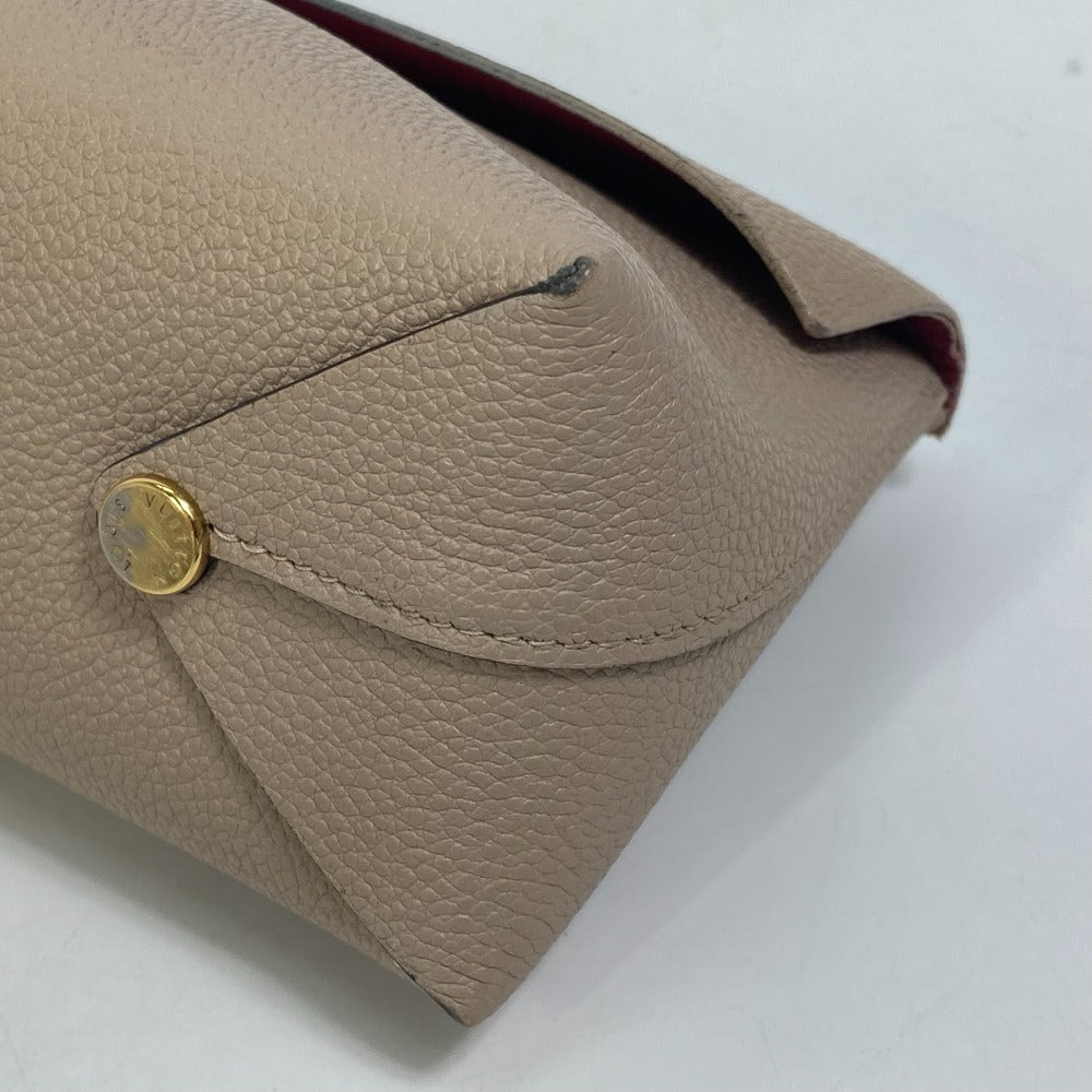 LOUIS VUITTON Pouch M61477 leather beige pouch with flap Pochette Rivet GM Women Used Authentic