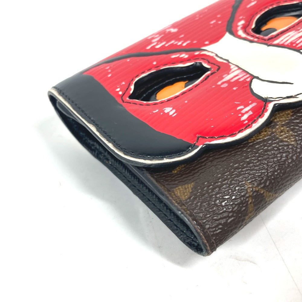 LOUIS VUITTON Trifold wallet M67257 Monogram Canvas, Epi Leather Brown Monogram Kabuki Portefeuille Victorine Women Used Authentic