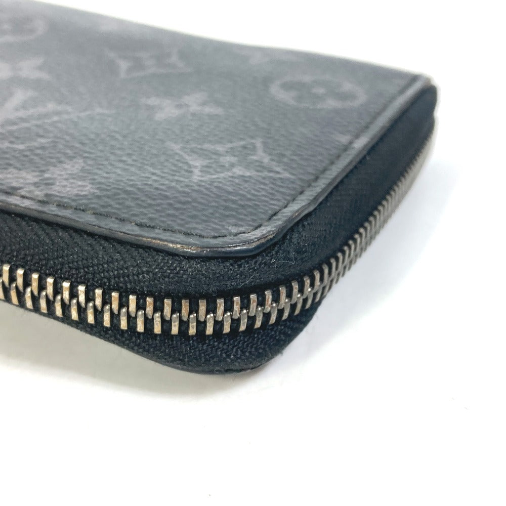 LOUIS VUITTON Long Wallet Purse M80994  Monogram Eclipse Canvas black Monogram Eclipse Zippy Dragonne mens Used Authentic