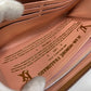 LOUIS VUITTON Long Wallet Purse M64605 leather pink Monogram Celty Masters Collection Zippy wallet Women Used Authentic