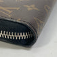 LOUIS VUITTON Long Wallet Purse M69407 Monogram canvas Brown Monogram macacer Zippy Dragonne mens Used Authentic
