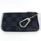 LOUIS VUITTON Coin case N60155 Damier Grafitto Canvas black Damier Grafitte Card Key case Key holder Pochette Cle mens(Unisex) Used Authentic
