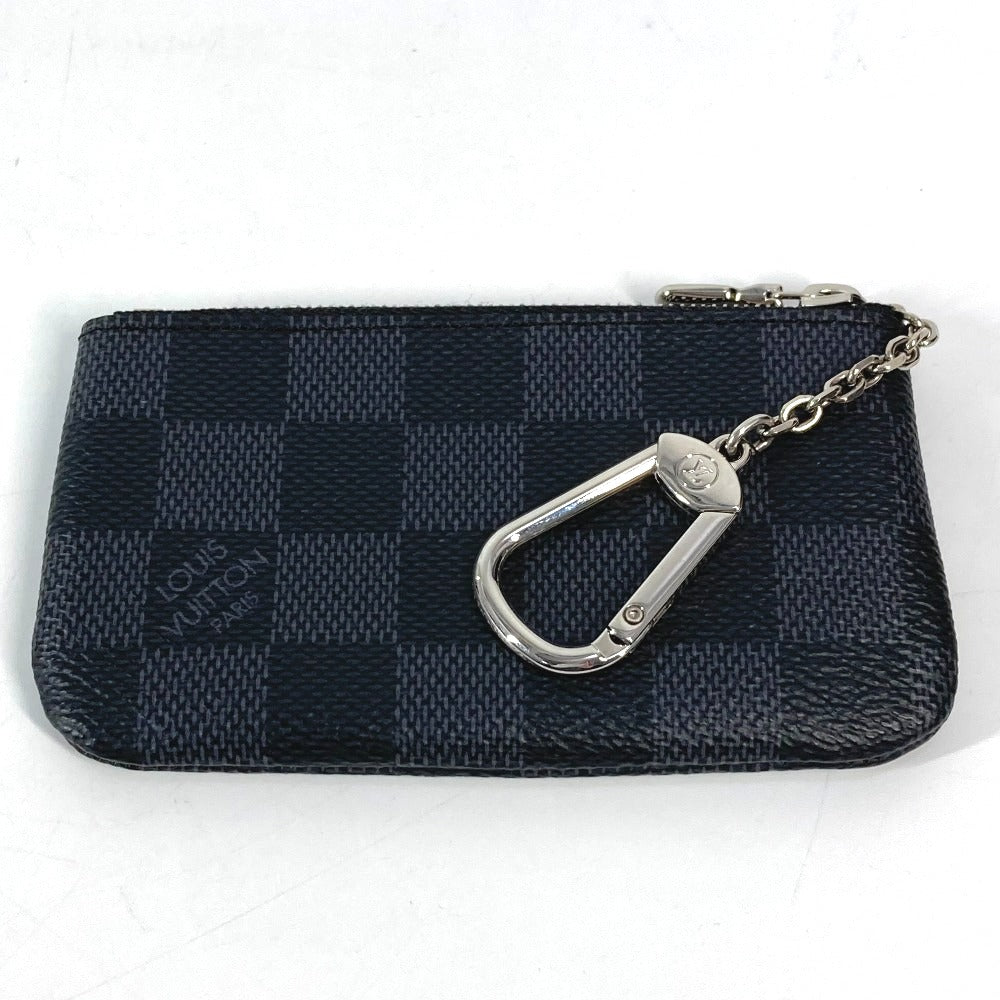 LOUIS VUITTON Coin case N60155 Damier Grafitto Canvas black Damier Grafitte Card Key case Key holder Pochette Cle mens(Unisex) Used Authentic