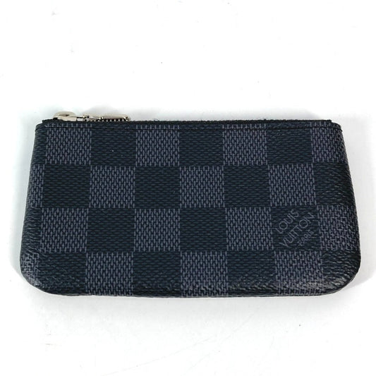 LOUIS VUITTON Coin case N60155 Damier Grafitto Canvas black Damier Grafitte Card Key case Key holder Pochette Cle mens(Unisex) Used Authentic