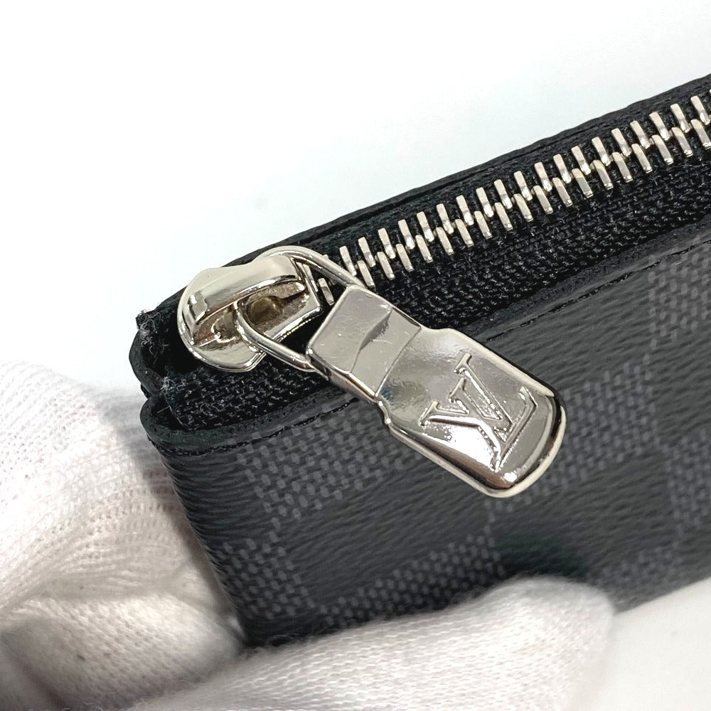 LOUIS VUITTON Coin case N60155 Damier Grafitto Canvas black Damier Grafitte Card Key case Key holder Pochette Cle mens(Unisex) Used Authentic