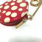 LOUIS VUITTON Coin case M91570 Patent leather Red Monogram Vernis Yayoi Kusama collaboration portomone chapeau dot infinity Women Used Authentic