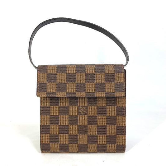 LOUIS VUITTON Handbag M99074 Damier canvas Brown Damier CD case DVD case pouch Women Used Authentic