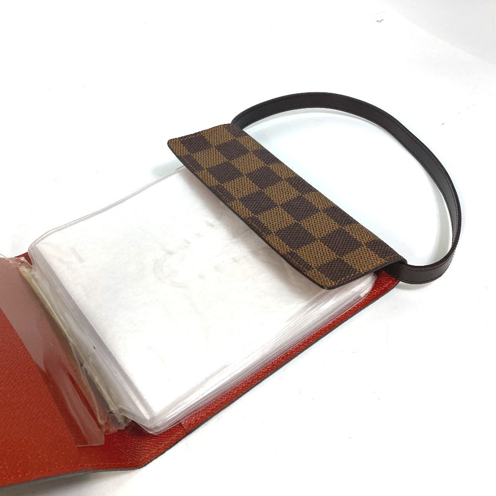 LOUIS VUITTON Handbag M99074 Damier canvas Brown Damier CD case DVD case pouch Women Used Authentic