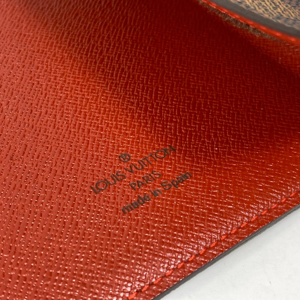 LOUIS VUITTON Handbag M99074 Damier canvas Brown Damier CD case DVD case pouch Women Used Authentic